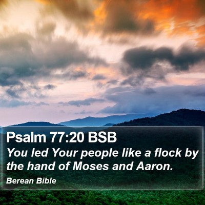 Psalm 77:20 BSB Bible Verse Image