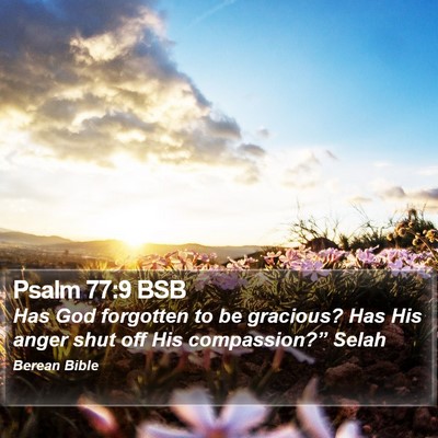 Psalm 77:9 BSB Bible Verse Image
