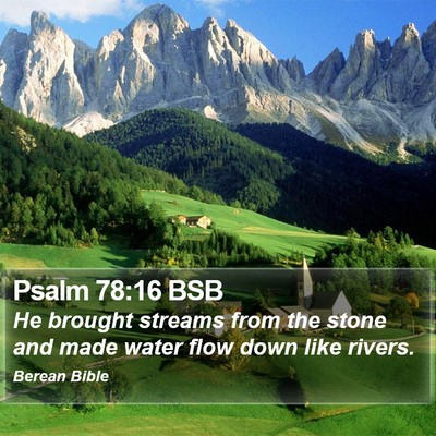 Psalm 78:16 BSB Bible Verse Image