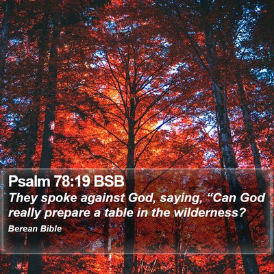 Psalm 78:19 BSB Bible Verse Image