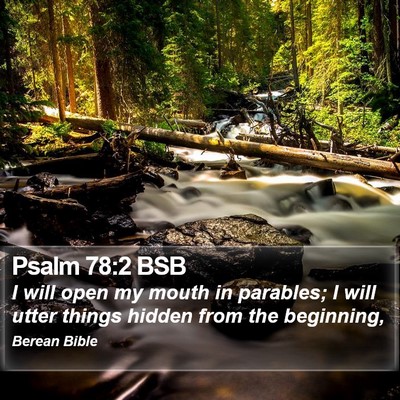 Psalm 78:2 BSB Bible Verse Image