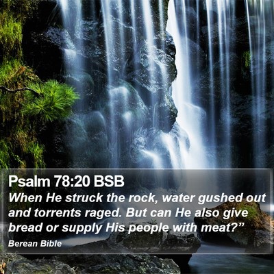 Psalm 78:20 BSB Bible Verse Image