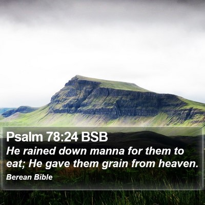 Psalm 78:24 BSB Bible Verse Image