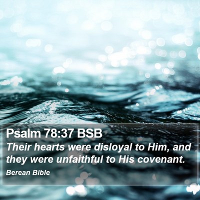 Psalm 78:37 BSB Bible Verse Image