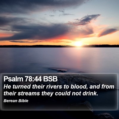 Psalm 78:44 BSB Bible Verse Image
