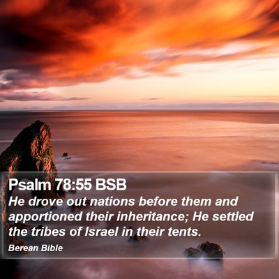 Psalm 78:55 BSB Bible Verse Image