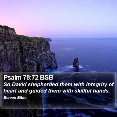 Psalm 78:72 BSB Bible Verse Image