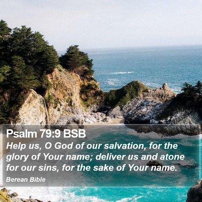 Psalm 79:9 BSB Bible Verse Image