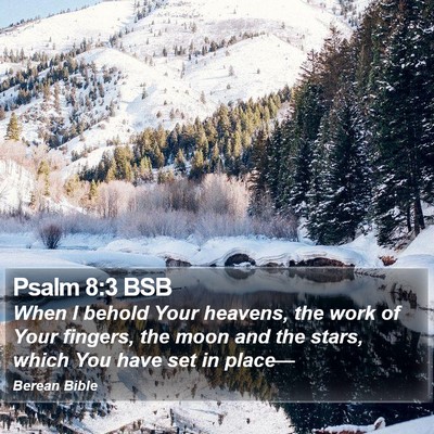 Psalm 8:3 BSB Bible Verse Image