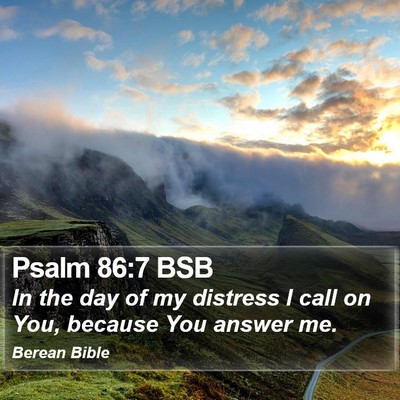 Psalm 86:7 BSB Bible Verse Image