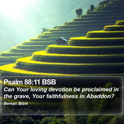 Psalm 88:11 BSB Bible Verse Image