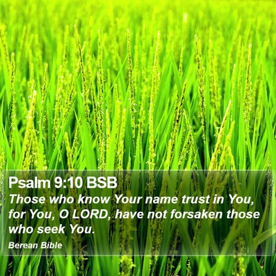 Psalm 9:10 BSB Bible Verse Image