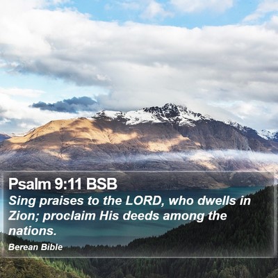 Psalm 9:11 BSB Bible Verse Image
