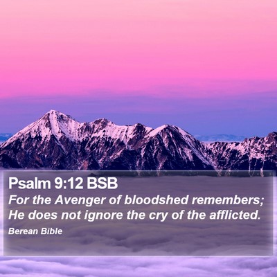 Psalm 9:12 BSB Bible Verse Image