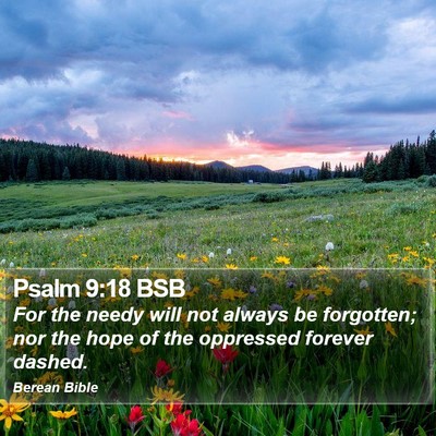 Psalm 9:18 BSB Bible Verse Image