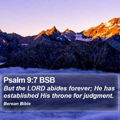 Psalm 9:7 BSB Bible Verse Image
