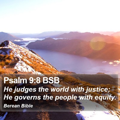 Psalm 9:8 BSB Bible Verse Image