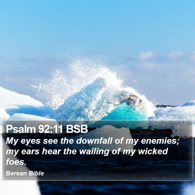 Psalm 92:11 BSB Bible Verse Image