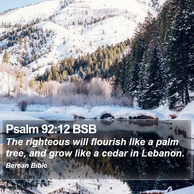 Psalm 92:12 BSB Bible Verse Image