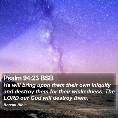 Psalm 94:23 BSB Bible Verse Image