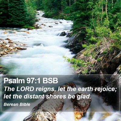 Psalm 97:1 BSB Bible Verse Image
