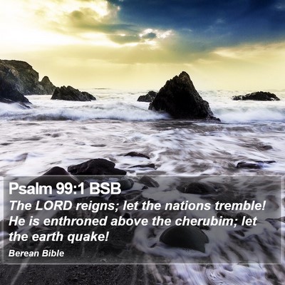 Psalm 99:1 BSB Bible Verse Image