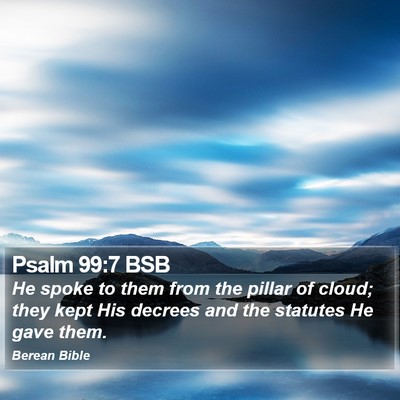 Psalm 99:7 BSB Bible Verse Image