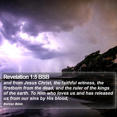 Revelation 1:5 BSB Bible Verse Image