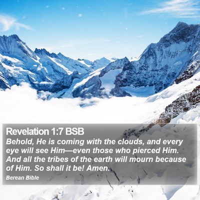 Revelation 1:7 BSB Bible Verse Image