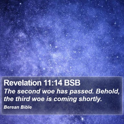 Revelation 11:14 BSB Bible Verse Image