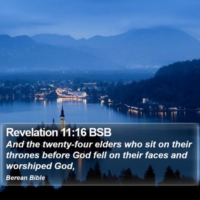 Revelation 11:16 BSB Bible Verse Image