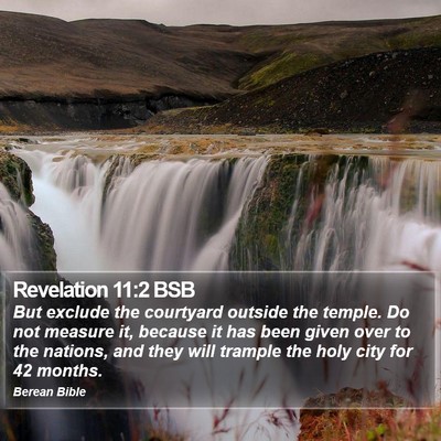 Revelation 11:2 BSB Bible Verse Image