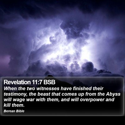 Revelation 11:7 BSB Bible Verse Image