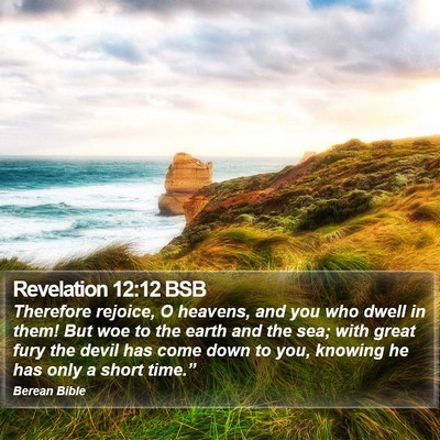 Revelation 12:12 BSB Bible Verse Image