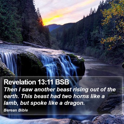 Revelation 13:11 BSB Bible Verse Image