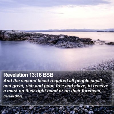 Revelation 13:16 BSB Bible Verse Image