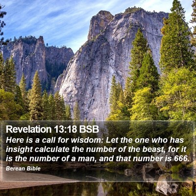 Revelation 13:18 BSB Bible Verse Image