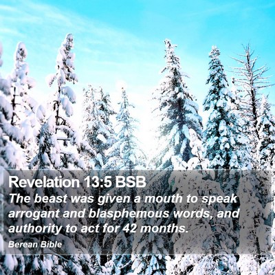 Revelation 13:5 BSB Bible Verse Image