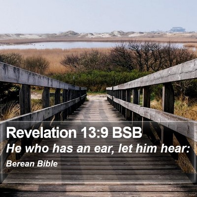 Revelation 13:9 BSB Bible Verse Image