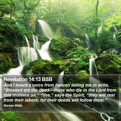 Revelation 14:13 BSB Bible Verse Image