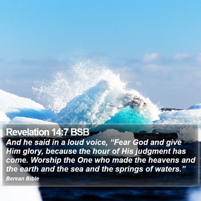 Revelation 14:7 BSB Bible Verse Image