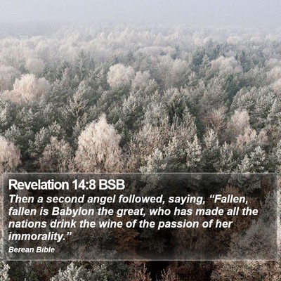Revelation 14:8 BSB Bible Verse Image