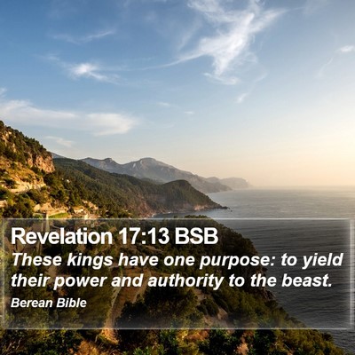 Revelation 17:13 BSB Bible Verse Image
