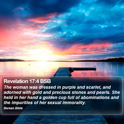 Revelation 17:4 BSB Bible Verse Image