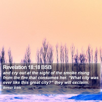 Revelation 18:18 BSB Bible Verse Image