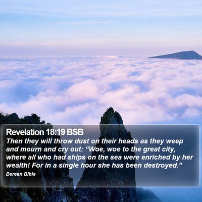Revelation 18:19 BSB Bible Verse Image
