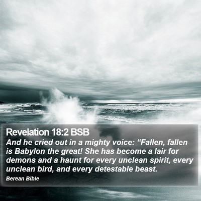 Revelation 18:2 BSB Bible Verse Image