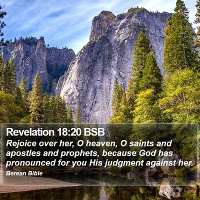 Revelation 18:20 BSB Bible Verse Image