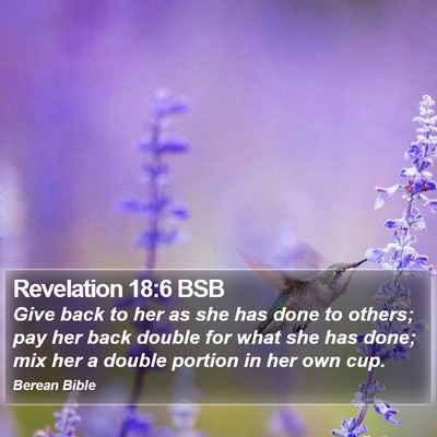 Revelation 18:6 BSB Bible Verse Image