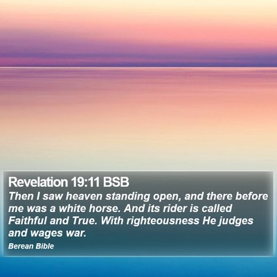 Revelation 19:11 BSB Bible Verse Image